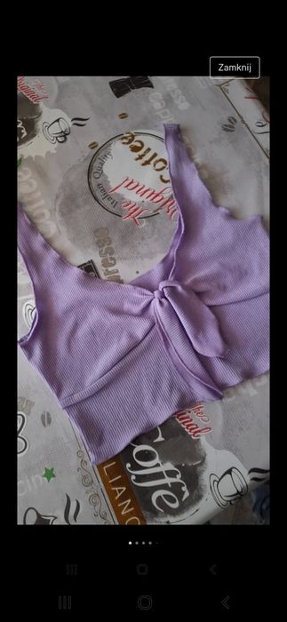 Crop top w prążki rozmiar S firmy Shein