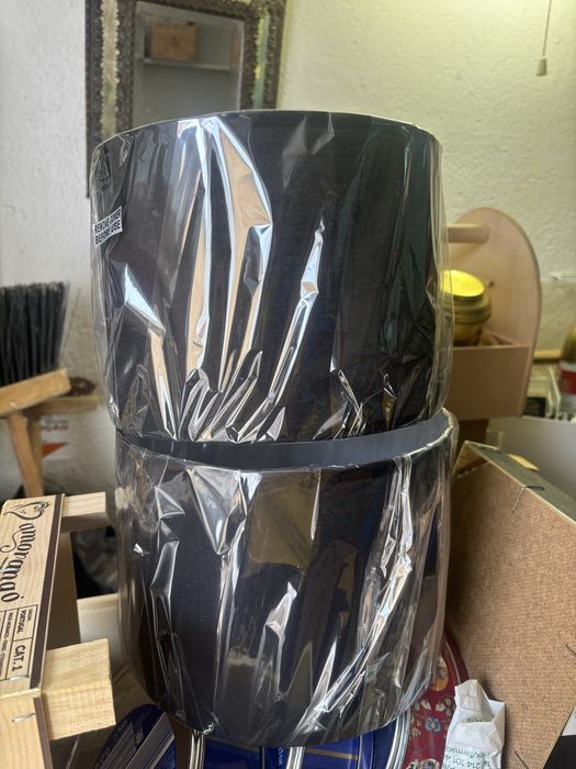 Pair of new black table lamps