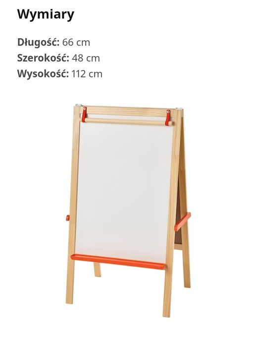 Tablica dwustronna biała i czarna IKEA Mala