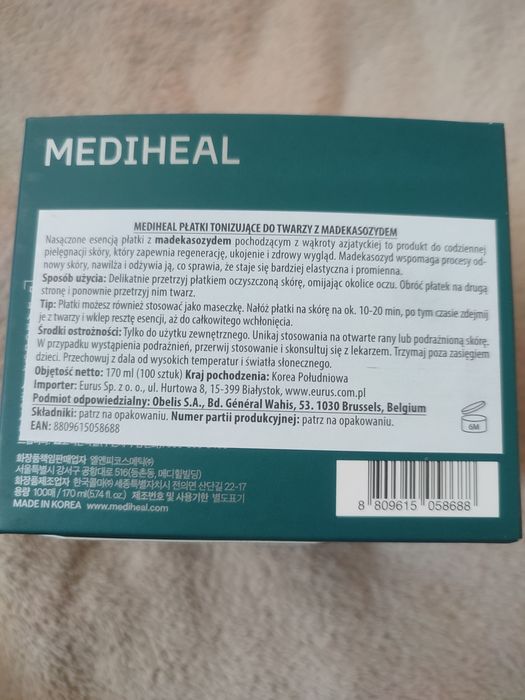 Płatki do twarzy, tonizujące, z Madekasozydem Mediheal