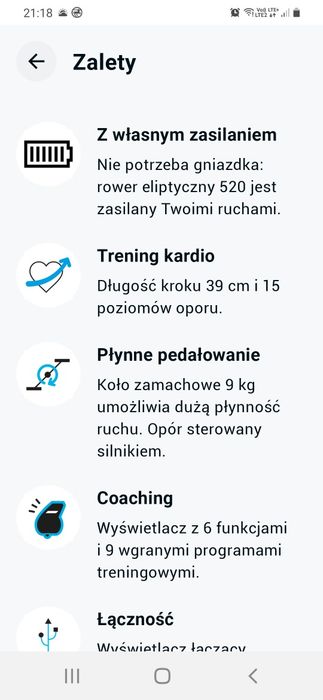 Rower eliptyczny Domyos stan idealny