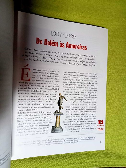 Livro do Benfica, para aficionados.