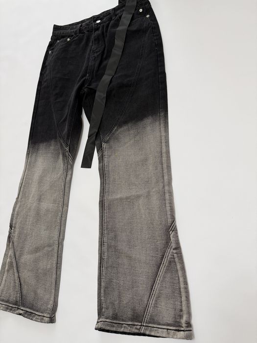 Джинси Rick owens градієнт gradient чорно білі кльош клеш буткат
