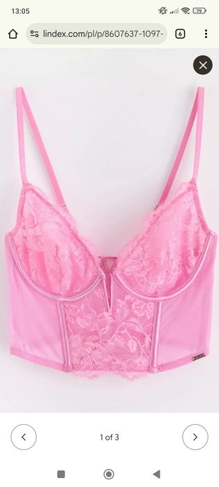 Biustonosz gorset z wiązaniem z tyłu