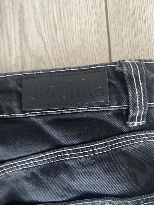 Джинси широкі чорні для підлітка Bershka / S-M
