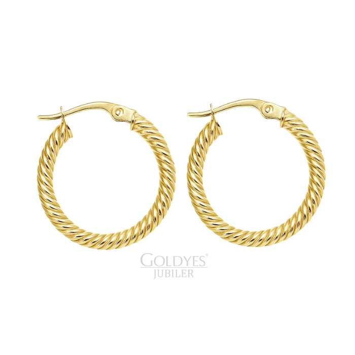 Złote kolczyki KOŁA próby 585 14k ZŁOTO