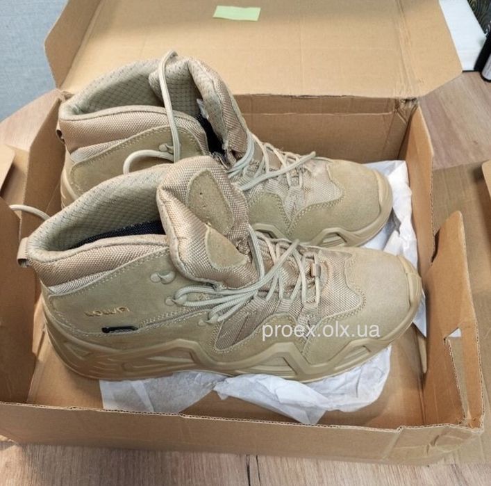 Тактические ботинки Lowa Zephyr GTX MID TF Coyote Gore-Tex замшевые военные берцы