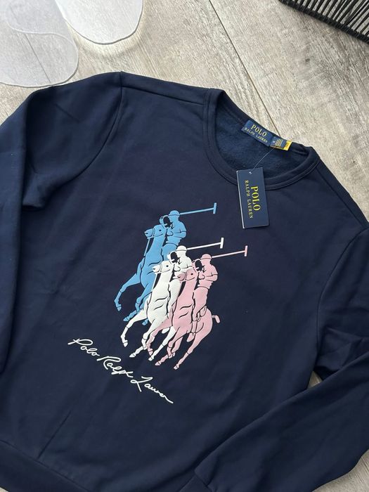 Nowa oryginalna bluza meska Polo Ralph Lauren M granatowa