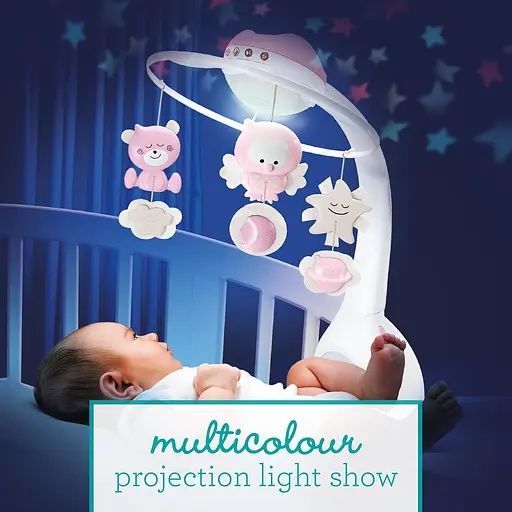 Музичний мобіль Infantino 3 в 1 з проектором  рожевий