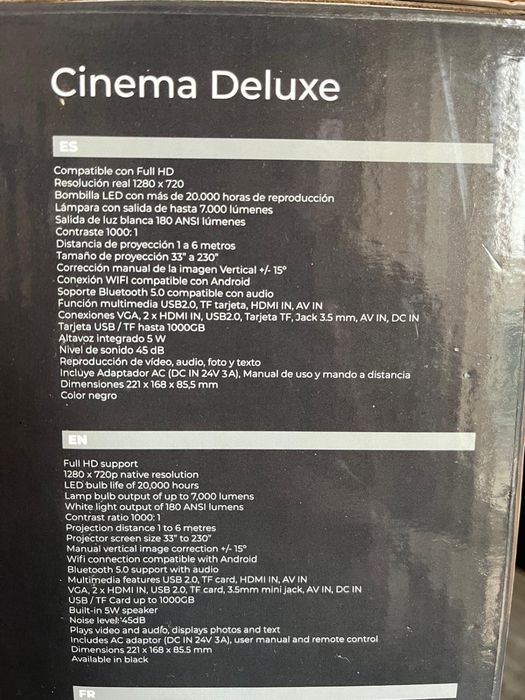 Projetor Prixton Cinema Deluxe – Excelente estado
