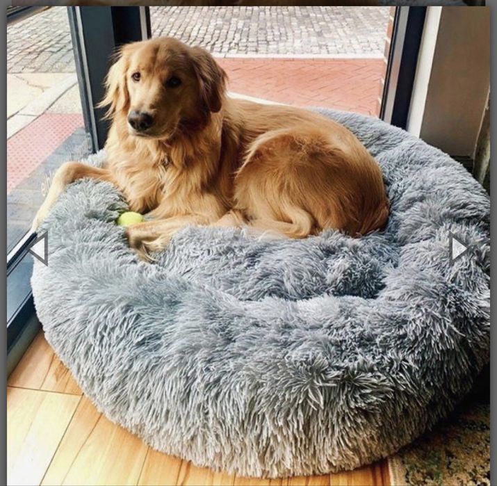 Лежанка Ворс сіра 110 см для великої собаки