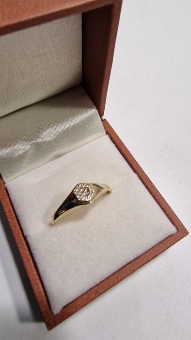 ZŁOTY pierścionek 14K pr.585 rozm.21 Komis Czeladź