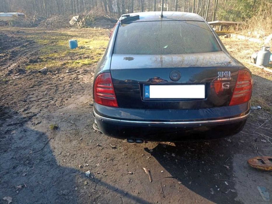 Zderzak tylny tył chrom PDC Skoda Superb 1 01-08, 9910