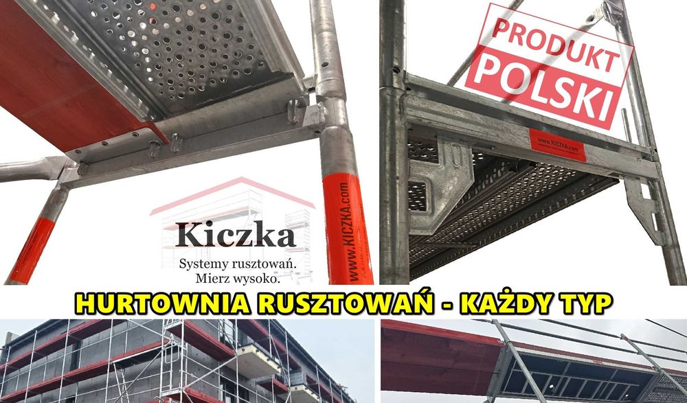 TANIE RUSZTOWANIA Elewacyjne Modułowe Rusztowanie - KAŻDY TYP - Plettac Baumann Rux Bosta - Hurtownia