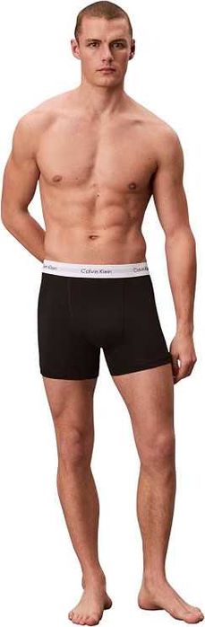 CALVIN KLEIN 3-pak Bokserki Męskie Bawełna Elastyczne Czarny/Biały XL
