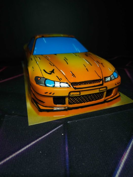 Nissan Silvia S15 Karoseria do modelu drift RC 1/10 Yokomo 255-260mm