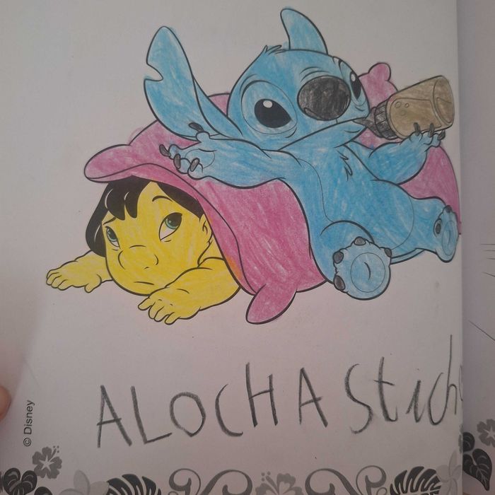 Stitch 2x zeszyt, piórnik, kolorowanka, brylok