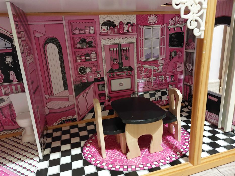 KidKraft domek dla lalek drewniany maxi wys. 121 cm + mebelki Ikea