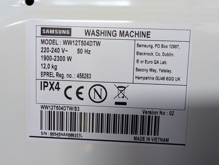 Máquina de Lavar Roupa Samsung 12Kg - 1400 Rpm - Branca - Nova c/garantia