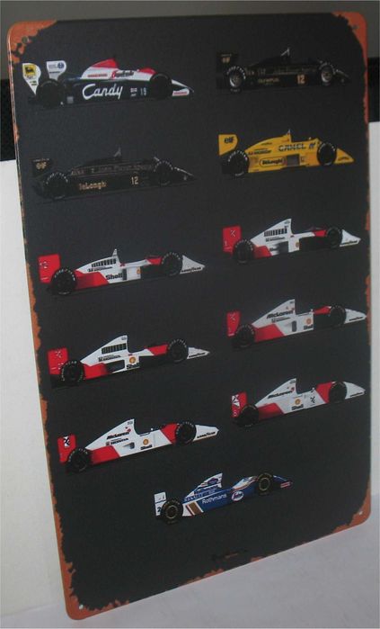 Placa Decorativa - Ayrton Senna - F1's Pilotados na Carreira