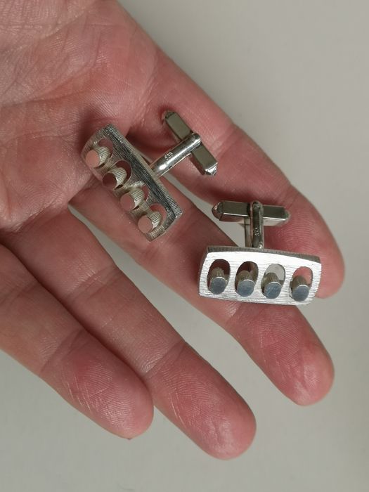 spinki do mankietów srebro vintage