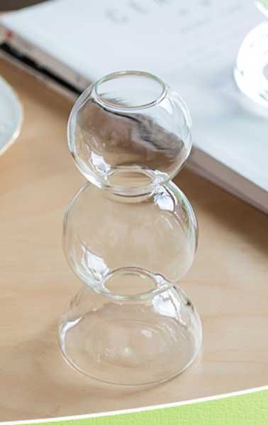 Zestaw 4 szklanych wazoników Nr.926