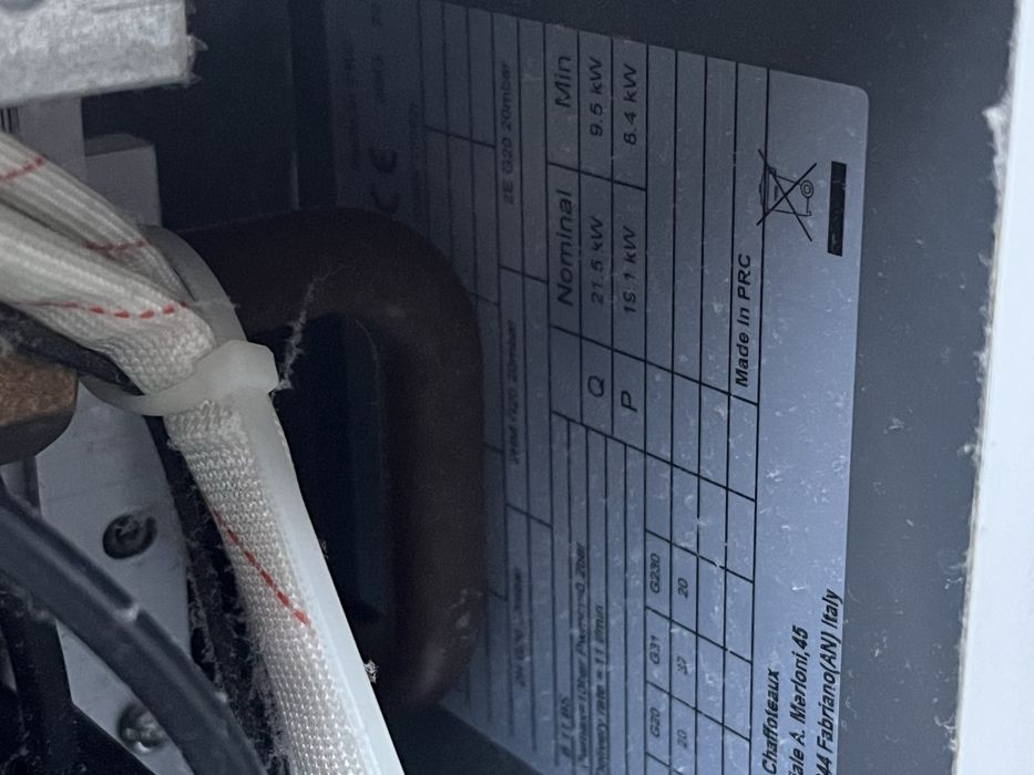 Piecyk gazowy kocioł przeplywowy 20kw chaffoteaux 2022