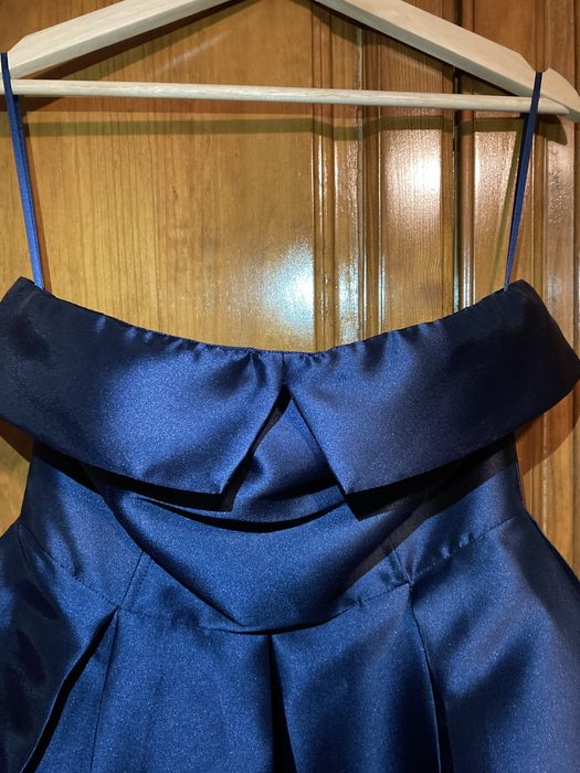 Vestido de festa azul marinho