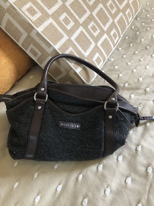 Carteira da tommy, preta cinza, de inverno