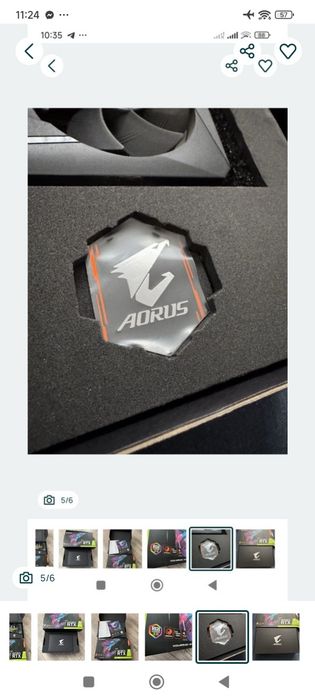 Karta graficzna rtx 3060 aorus RGB 12gb ram ddr6  jak nowa komplet