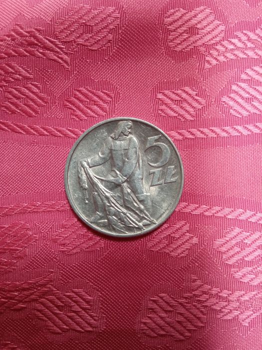 Znaki mennicze WJ oraz sygnowana Moneta 1974 rok lata PRL-u