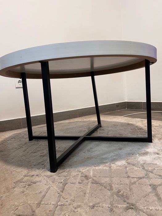 Mesa de centro redonda marmorizda