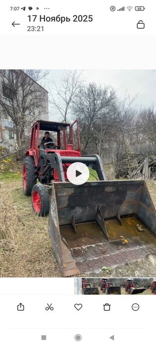 ЮМЗ с КУН ,  4 метра высота подъёма.