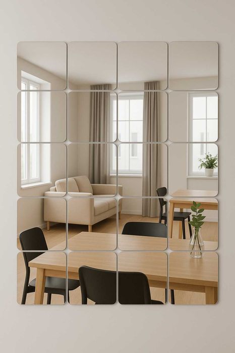 Уценка! Небьющееся акриловое зеркало, самоклейка наклейка зеркальная