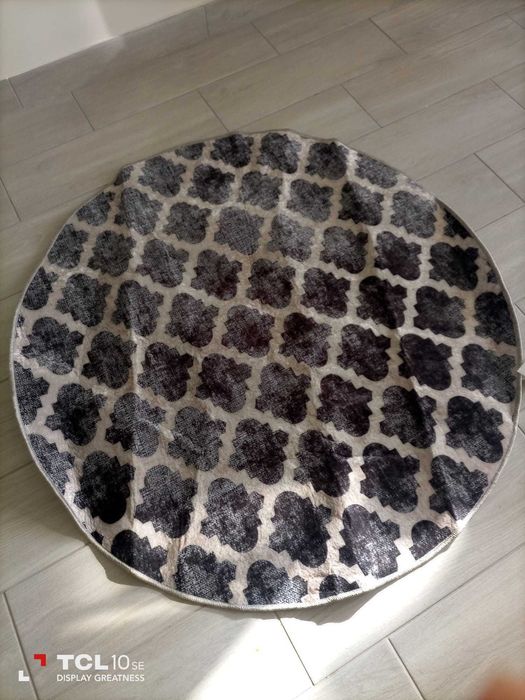 vidaXL Tapete lavável antiderrapante φ120 cm multicor