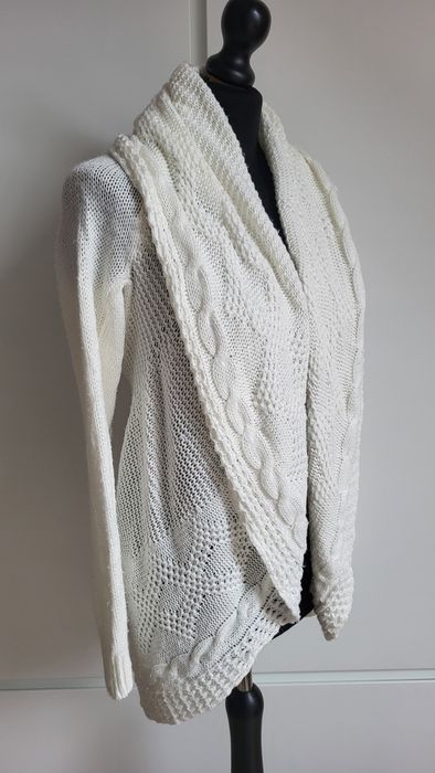 Sweter dzianinowy damski ecru