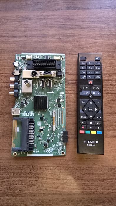 HITACHI zasilacz TV+logika+pilot