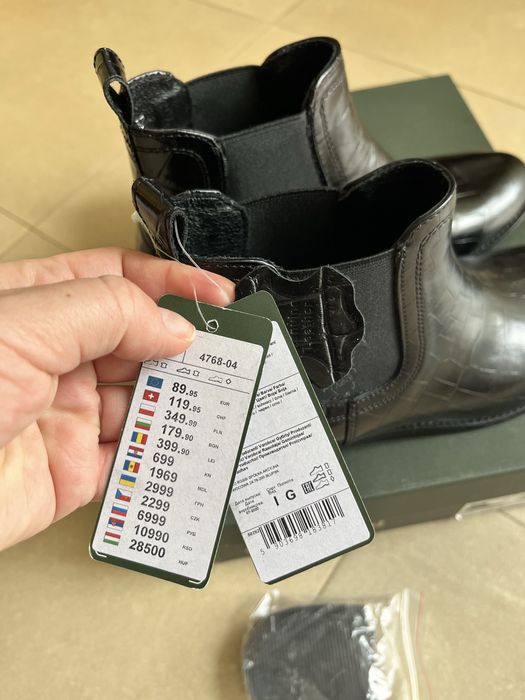 NOWE, czarne skórzane sztyblety, rozm 37, Gino Rossi