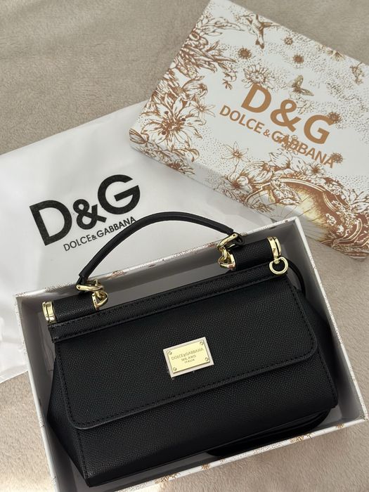 Сумка жіноча Dolce&Gabbana Sicily Medium — Premium чорний 19см