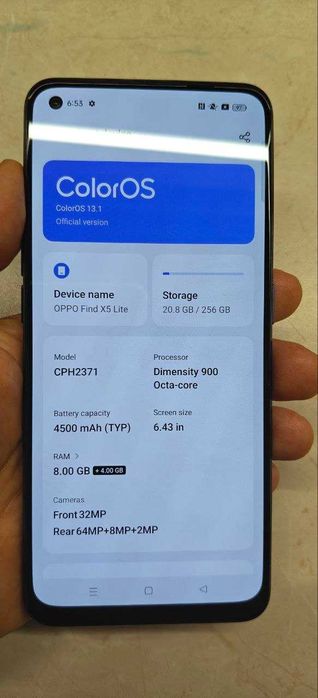 OPPO Find X5 Lite 5G 8/256GB Starry Black AMOLED, NFC, 4500 мА·год | Ідеальний стан | Fast Charge 65W