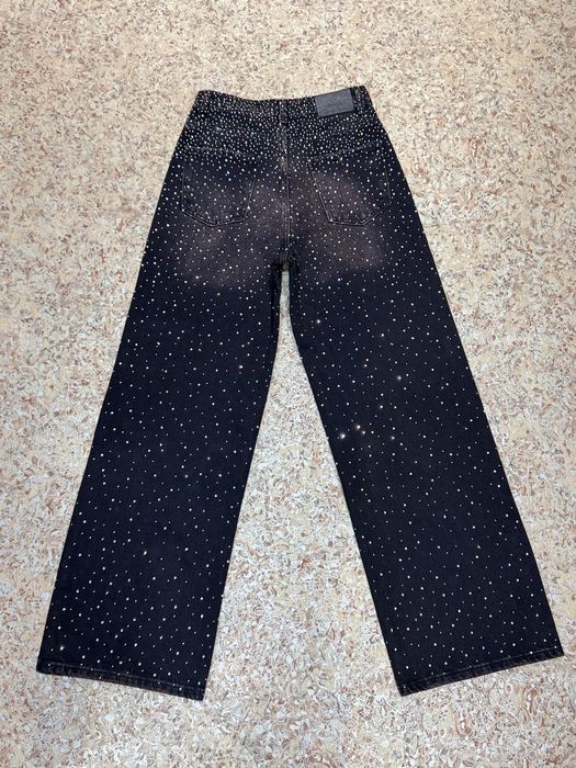 Жіночі джинси зі стразами | Чорний колір, темно-синій та коричневій