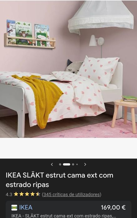Cama  Solteiro 80x200cm ikea  C/colchão  Usado Bom Estado Faço Entrega