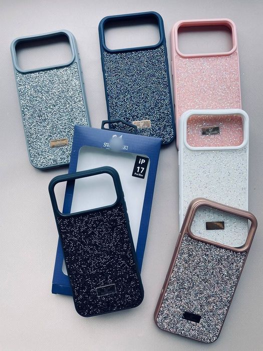 Чохол Swarovski на телефон айфон 16 / 17 про макс блискучий чехол сваровски с камушками на iPhone pro max