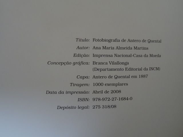 Antero de Quental - Fotobiografia de Ana Maria Almeida Martins