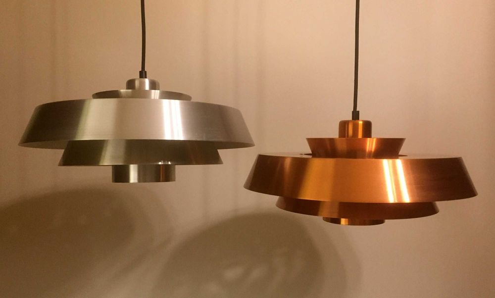 Candeeiro NOVA, em cobre, de Jo Hammerborg para a Fog & Mørup anos 60