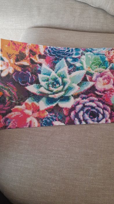 Tela de pintura de diamantes suculentas