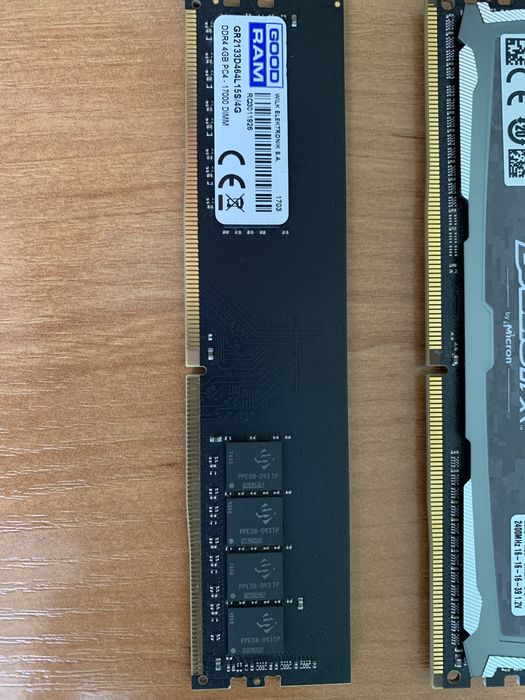 Оперативна пам’ять DDR4 8 ГБ (2×4 ГБ) Ballistix + GoodRAM