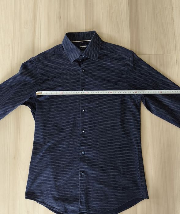 granatowa koszula pawo slim fit 39