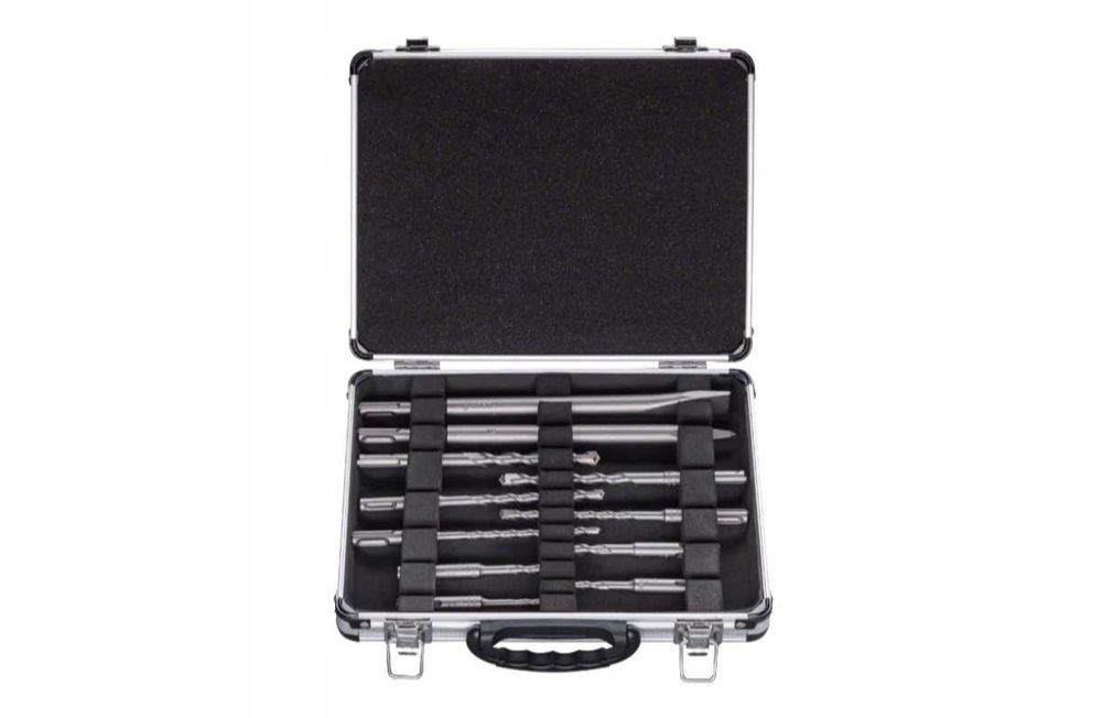 Nowe Dłuta Wiertla SDS-Plus 11 Elementów Walizka Aluminiową BOSCH