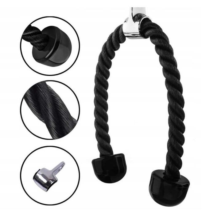 Sznur warkocz lina do wyciągu uchwyt do atlasu na triceps DW